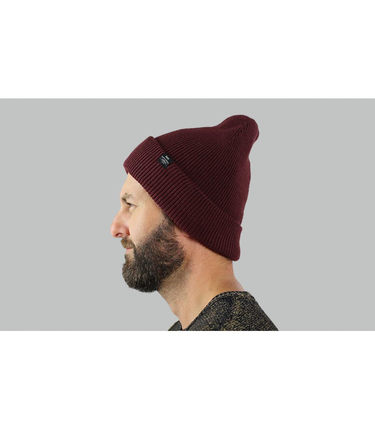 bonnet long revers bordeaux Kinabalu Beanie burgundy